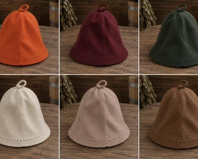 Colorful Merino Wool Sauna Hat
