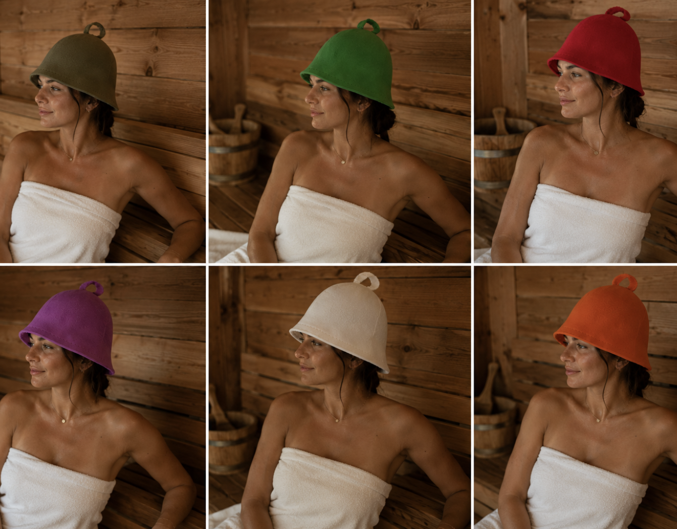 Colorful Merino Wool Sauna Hat