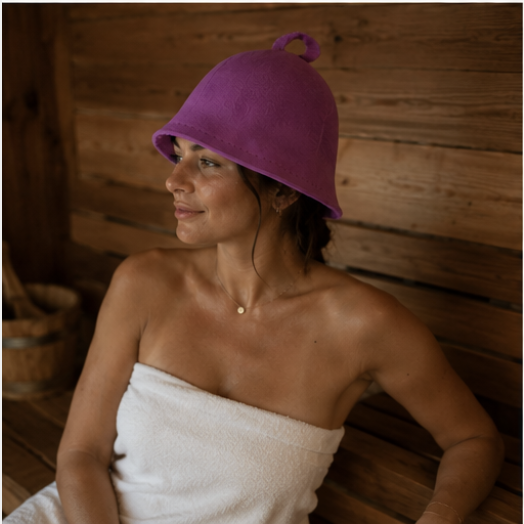 Colorful Merino Wool Sauna Hat